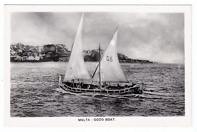 MALTA. Gozo Boat G6 Old RP Postcard.  [15] • £2