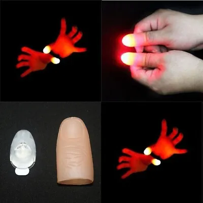 £3.20 • Buy 2x Light Close Up Party Magic Light Up Glow Thumbs Fingers Flash Trick Appearing