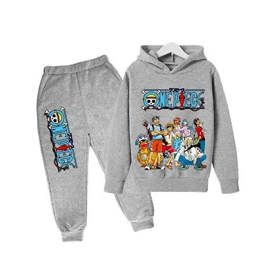 One Piece Anime Family Hoodie & Pants Set New Hoodie Sweats Men Youth Women Gray • $28.99