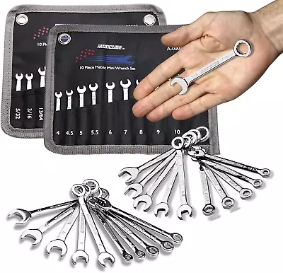 Midget Wrench Set SAE & Metric 20-Piece Mini Combination Wrench Set Lightwei • $26.54