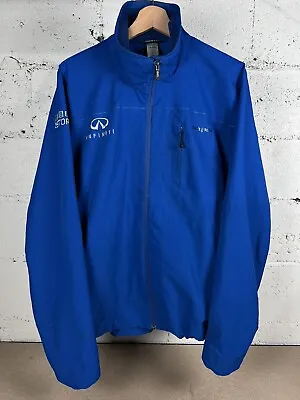 Patagonia Men's Large Blue Soft Shell Fleece Lined Jacket Infiniti Logo • $99.99