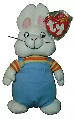 Ty Beanie Baby - MAX The 7  Bunny Rabbit (Nick Jr - Max & Ruby) MWMT's - RETIRED • $18.90