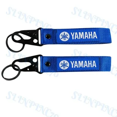 Blue Backpack Key Ring Hook Strap Metal Keychain For YAMAHA Lanyard Nylon JDM X2 • $16.28