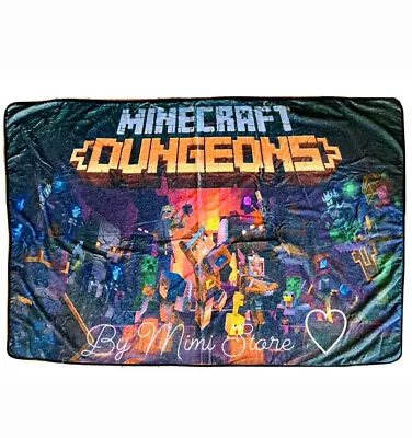 Video Game Minecraft Dungeons Cozy Warm Fleece Throw Blanket 40 X 60 In ] • $33.99