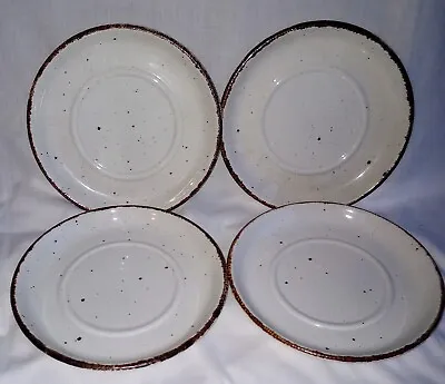 4 Stonehenge Midwinter Creation Speckled 6” Breakfast Saucers Plates Stoneware • $19.99