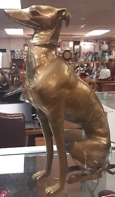 Vintage Brass Whippet/Greyhound Statue • $280.02