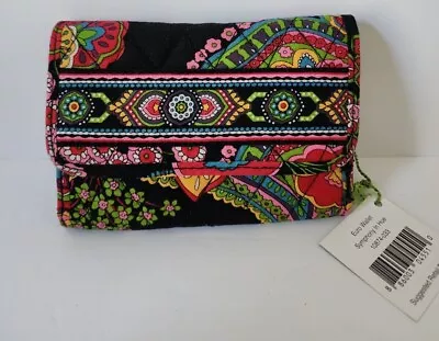 Nwt VERA BRADLEY Quilted Cotton Trifold Euro Wallet SYMPHONY IN HUE CC Pockets • $24.99