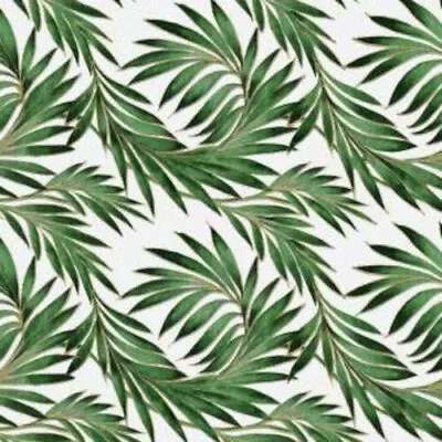Pvc Table Cloth Tropical Forest Green Leaves Gold Vinyl Wipe Clean Protector • £11.99