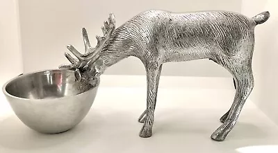 Vintage Silver Plated Stag Reindeer With Candy Dish By Aspen Home • $55