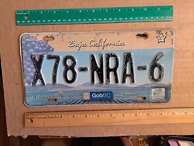 License Plate Mexico Baja California Grapes X78 - NRA - 6 • $19.49