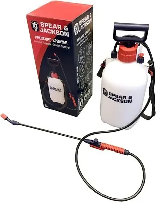 Spear & Jackson 5LPAPS 5 Litre Pump Action Garden Pressure Sprayer • £12.90