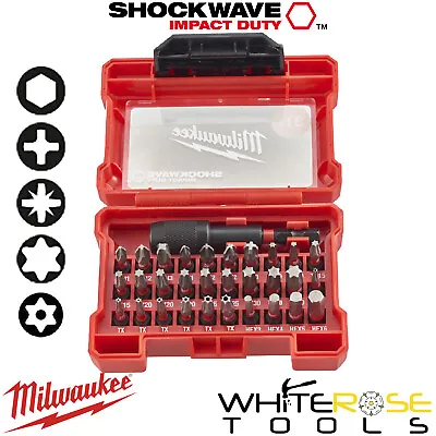 £16.25 • Buy Milwaukee Impact Screwdriver Bit Set 31pc SHOCKWAVE Impact Duty Security Torx