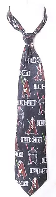 Star Wars Two Sides Of The Force Jedi Vs Sith Silk Neck Tie Black Lucas Film • $16.98
