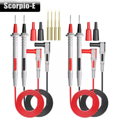 Multimeter Silicone Test Leads Kit With Gold-Plated Precision Sharp Test Probes • $13.59