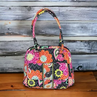 Vera Bradley Ziggy Zinnia Large Quilted Shoulder Bag Bowler Bag • $32