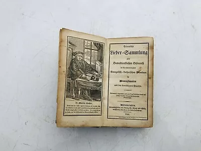 Antique 1840 Pre Civil War Bible Hymnal Martin Luther • $89.99