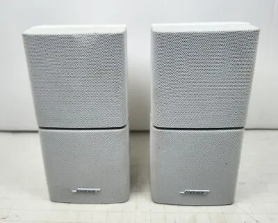 Lot Of 2 Bose Acoustimass Double Cube Speakers Set White Lifestyle • $32.95