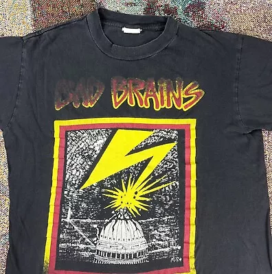 Vintage Bad Brains T-Shirt Sz Small Black Flag Minor Threat Dead Kennedys Germs • $54.99