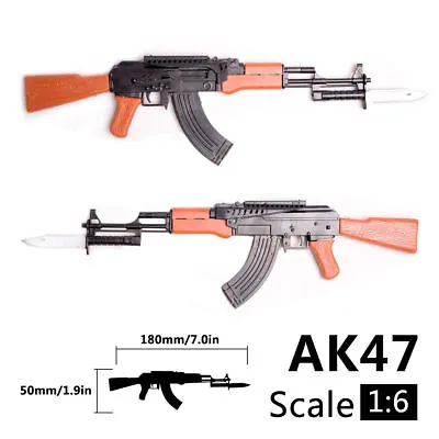 1/6 Scale 1:6 Toy Model AK47 Weapon For 12  Action Figure Assembly Gift Toy • £1.19