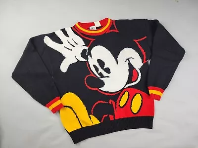 Vintage Mickey Mouse Sweater Mickey & Co Medium BIG Graphic • $25.99