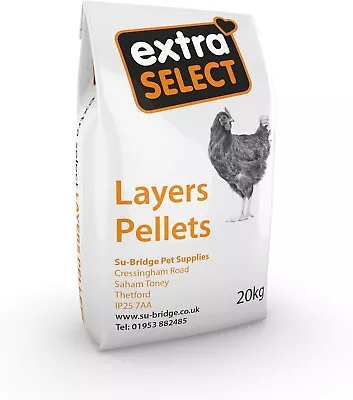 Extra Select Complete Layers Pellets Poultry Feed 20 Kg • £21.40