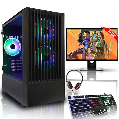 Core I5 Gaming PC Bundle 16GB RAM 1TB HDD 120GB SSD NVIDIA GTX 1650 Windows10 PC • £404.99