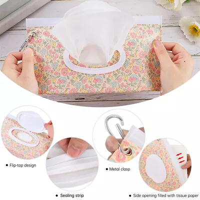 Portable Travel Reusable Wet Wipes Box Wipes Case Wipes Container Wet Wipes Bag • £4.22