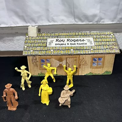 Vintage Marx Roy Rogers Double R Bar Ranch Playset With 6 Figurines • $49.99