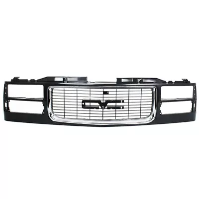 $190.95 • Buy For 94-00 C/K Series Pickup Truck 94-99 Yukon Front Grille Assembly Black Chrome