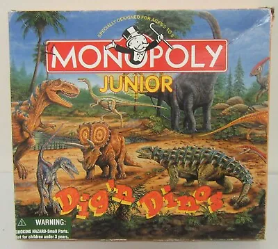 1998 Monopoly Junior Dig'n Dinos Parker Brothers Paleontologist Board Game • $20