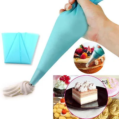 Silicone Plate Paint Pen Cake Cookie Pastry Cream Chocolate Decorating Bag • £2.99