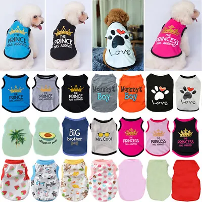 Pet Cat Puppy Small Dog Vest T-Shirt Coat Dog Clothes Apparel Thin Shirt Costum☆ • $4.43