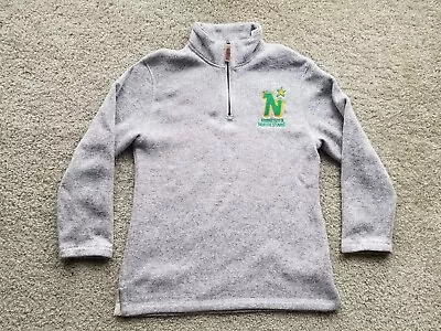 CCM Knit 1/4 Zip Pullover Sweater Minnesota Northstars Mens Small Gray NHL Retro • $22.50