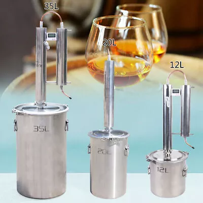 3 Gallon 12L Alcohol Distiller Brewing Kit Moonshine Still Stainless Wine Boiler • $155.01