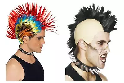 Adult Punk Mohawk Wig 80s 90s Rock Music Icon Fancy Dress Party Accessory • £10.94