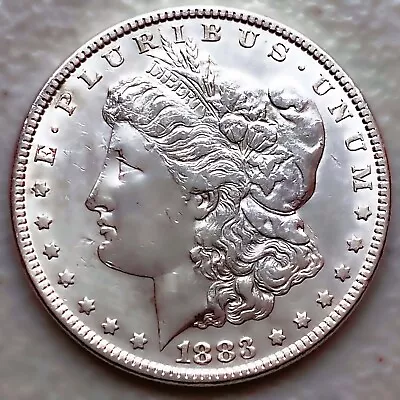 1883 Au/unc Morgan Silver Dollar 90% $1 Coin Us #b543 • $1