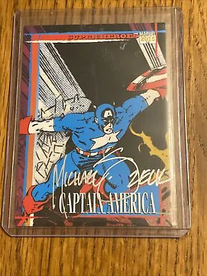 2015 Marvel Fleer Retro 1993 Skybox Auto Michael Zeck #1 Captain America • $125