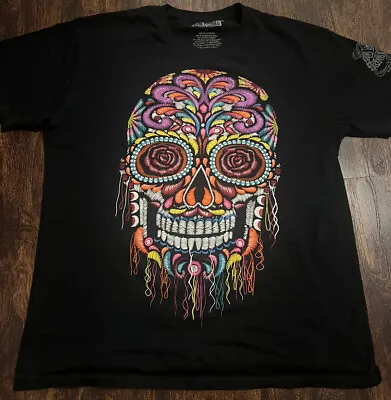 Mis Raices Mexican Charro Mexicano Shirt Large Heritage Mariachi Sugar Skull • $15