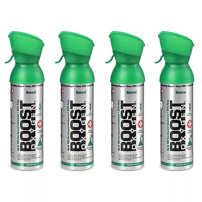 Boost Oxygen 5 Liter Canned Oxygen Bottle With Mouthpiece Natural (4 Pack) • $39.88