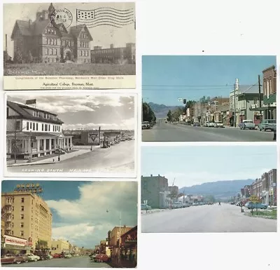 1911 – 1960’s MONTANA RPPC & Litho Lot: Bozeman Three Forks Whitehall Boulder • $15.55