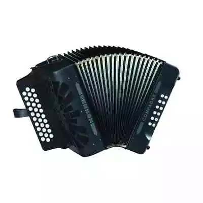 Hohner COFB COMPADRE FBbEb Diatonic Accordion BLACK  SILVER GRILLE W/ Bag Straps • $869.99