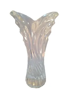 Mikasa Crystal Vase 8  Inches Tall. Offset Y Shapped. EUC • $16.90