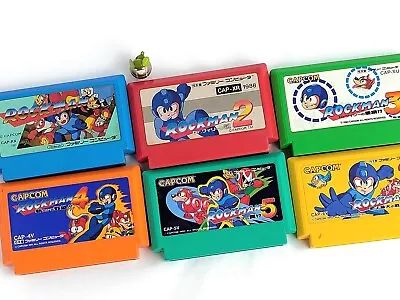 Lot 6 Set Nintendo Famicom Rockman1 2 3 4 5 6 Megaman Family Computer Jpn FC NES • $126