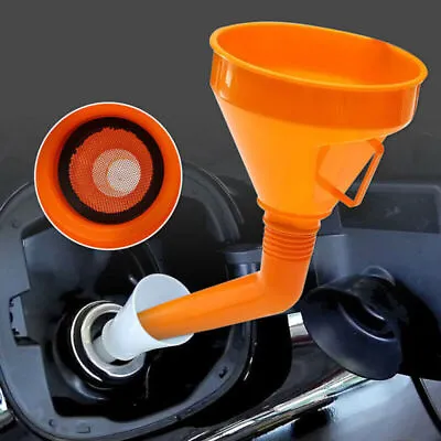 Car Accessories Detachable Water Oil Funnel Diesel Petrol W/ Spout&Filter Parts • $10.53