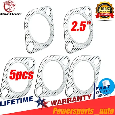 5x 2.5  Steel 2 Bolt Flange Catback Manifold Exhaust Muffler Header Gasket4.6 In • $8.99