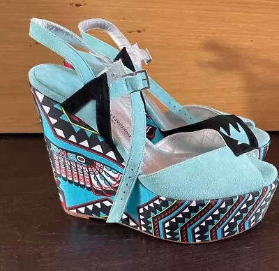 £450 • Buy Terry De Havilland Authentic Platform Open Toe Heels Shoes Rare