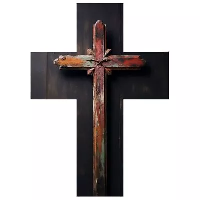 Wooden Decorative Hanging Wall Cross Vintage Cross Wall Art Religious Cross W... • $19.13