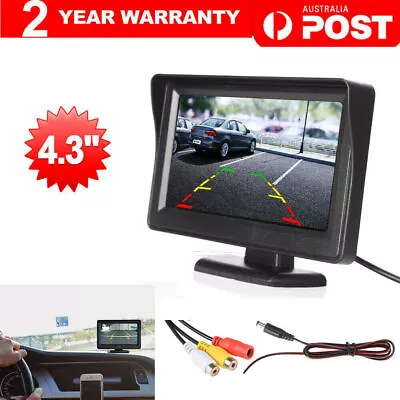 4.3  IR Reverse Camera Reversing Rear View Kit Waterproof HD Monitor Screen AUS • $20.69