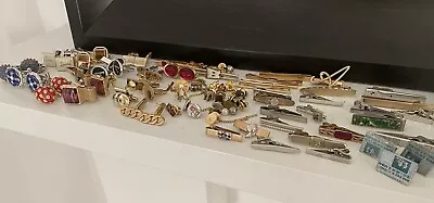 LOT OF Vintage Cufflinks And Tie Tacks Man On Moon Lover And Many More! • $35.25