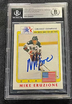 Mike Eruzione Signed 1983 Topps 1980 Team Usa Card Beckett Auto Miracle On Ice • $79.99